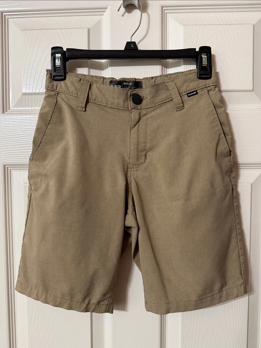 Hurley Boys Size M (10/12) Tan Chino Shorts Adjustable Waist
